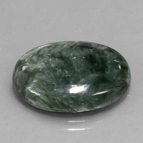 11,36 ctw natürlicher Grün Seraphinit, Oval Schliff, Lichtundurchlässig