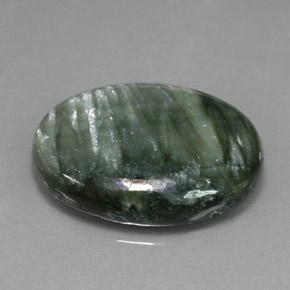 11,23 ctw natürlicher grüner Seraphinit, Oval Schliff, Lichtundurchlässig