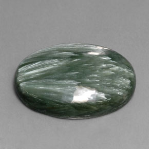 11,40 ctw natürlicher grüner Seraphinit, Oval Schliff, Lichtundurchlässig