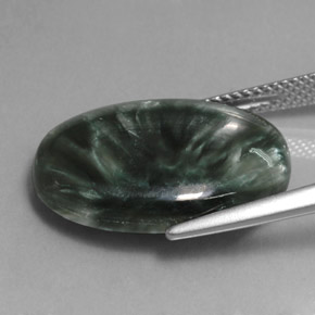 9,17 ctw natürlicher Grün Seraphinite, Oval Schliff, Lichtundurchlässig