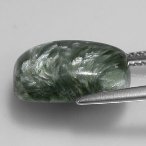 9,17 ctw natürlicher Grün Seraphinite, Kissenschliff, Lichtundurchlässig