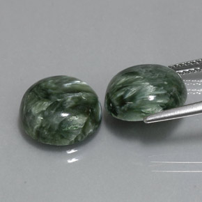  ct natürliche grüner Seraphinit-Edelsteine, Rundschliff, Lichtundurchlässig