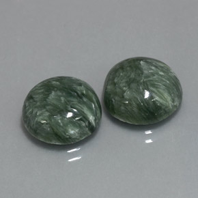  ct natürliche grüner Seraphinit-Edelsteine, Rundschliff, Lichtundurchlässig