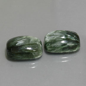 14,29 ct natürliche grüner Seraphinit-Edelsteine, Kissenschliff, Lichtundurchlässig