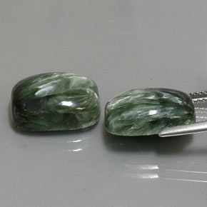 14,29 ct natürliche grüner Seraphinit-Edelsteine, Kissenschliff, Lichtundurchlässig