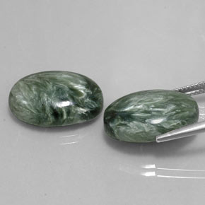  ct natürliche Grün Seraphinite-Edelsteine, Oval Schliff, Lichtundurchlässig