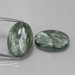  ct natürliche grüner Seraphinit-Edelsteine, Oval Schliff, Lichtundurchlässig