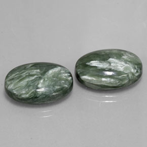  ct natürliche grüner Seraphinit-Edelsteine, Oval Schliff, Lichtundurchlässig