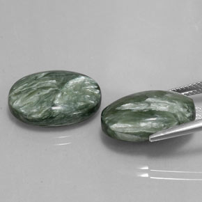  ct natürliche grüner Seraphinit-Edelsteine, Oval Schliff, Lichtundurchlässig