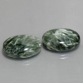  ct natürliche grüner Seraphinit-Edelsteine, Oval Schliff, Lichtundurchlässig