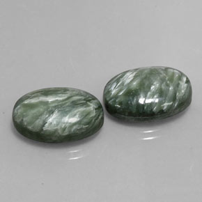  ct natürliche Grün Seraphinite-Edelsteine, Oval Schliff, Lichtundurchlässig