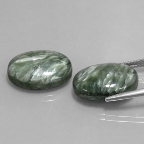  ct natürliche Grün Seraphinite-Edelsteine, Oval Schliff, Lichtundurchlässig