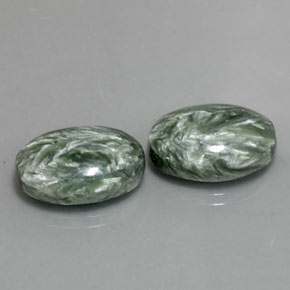  ct natürliche grüner Seraphinit-Edelsteine, Oval Schliff, Lichtundurchlässig