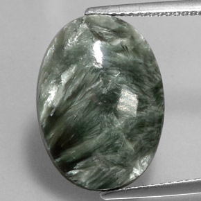 8,22 ctw natürlicher Grün Seraphinit, Oval Schliff, Lichtundurchlässig