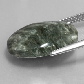 8,22 ctw natürlicher Grün Seraphinit, Oval Schliff, Lichtundurchlässig