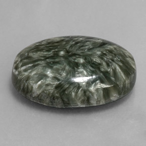 9,70 ctw natürlicher grüner Seraphinit, Oval Schliff, Lichtundurchlässig