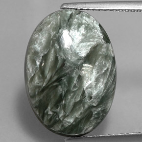 9,46 ctw natürlicher grüner Seraphinit, Oval Schliff, Lichtundurchlässig