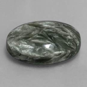 9,46 ctw natürlicher grüner Seraphinit, Oval Schliff, Lichtundurchlässig