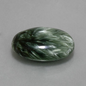 8,39 ctw natürlicher grüner Seraphinit, Oval Schliff, Lichtundurchlässig