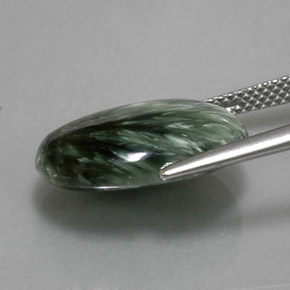 8,39 ctw natürlicher grüner Seraphinit, Oval Schliff, Lichtundurchlässig