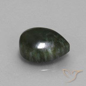 9,17 ctw natürlicher Waldgrün Seraphinite, Birnenform, Lichtundurchlässig