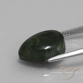 9,17 ctw natürlicher Waldgrün Seraphinite, Birnenform, Lichtundurchlässig