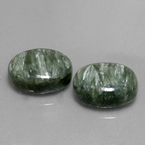  ct natürliche grüner Seraphinit-Edelsteine, Oval Schliff, Lichtundurchlässig