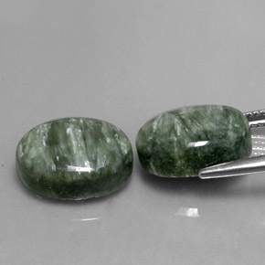  ct natürliche grüner Seraphinit-Edelsteine, Oval Schliff, Lichtundurchlässig