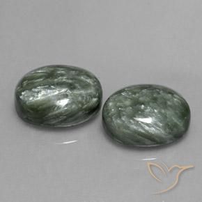 12.50 ct natürliche Mittelgrün Seraphinite-Edelsteine, Oval, Lichtundurchlässig