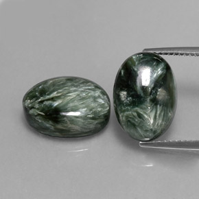 ct natürliche Grün Seraphinite-Edelsteine, Oval Schliff, Lichtundurchlässig