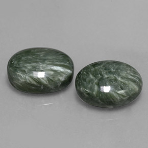  ct natürliche grüner Seraphinit-Edelsteine, Oval Schliff, Lichtundurchlässig