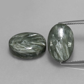 13.50 ct natürliche Mittelgrün Seraphinite-Edelsteine, Oval Schliff, Lichtundurchlässig