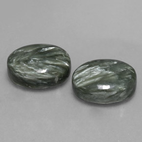 13.50 ct natürliche Mittelgrün Seraphinite-Edelsteine, Oval Schliff, Lichtundurchlässig