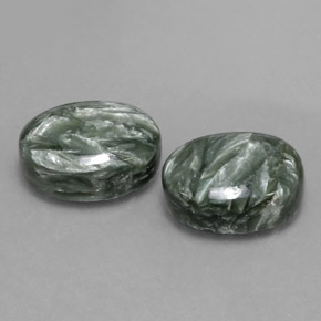  ct natürliche grüner Seraphinit-Edelsteine, Oval Schliff, Lichtundurchlässig