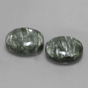  ct natürliche grüner Seraphinit-Edelsteine, Oval Schliff, Lichtundurchlässig
