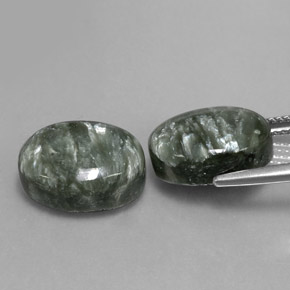  ct natürliche grüner Seraphinit-Edelsteine, Oval Schliff, Lichtundurchlässig