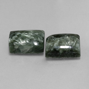 17,39 ct natürliche grüner Seraphinit-Edelsteine, Baguette, Lichtundurchlässig