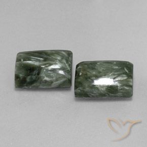 14.60 ct natürliche Grün Seraphinite-Edelsteine, Baguette, Lichtundurchlässig