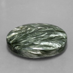 24,96 ctw natürlicher grüner Seraphinit, Oval Schliff, Lichtundurchlässig