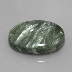 20,25 ctw natürlicher grüner Seraphinit, Oval Schliff, Lichtundurchlässig