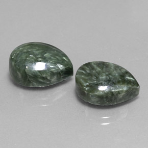  ct natürliche grüner Seraphinit-Edelsteine, Birnenform, Lichtundurchlässig