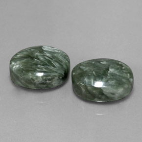  ct natürliche grüner Seraphinit-Edelsteine, Oval Schliff, Lichtundurchlässig