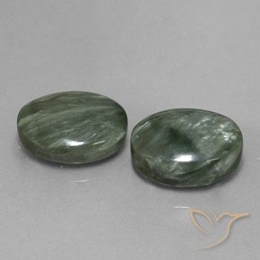 18.22 ct natürliche Mittelgrün Seraphinite-Edelsteine, Oval, Lichtundurchlässig