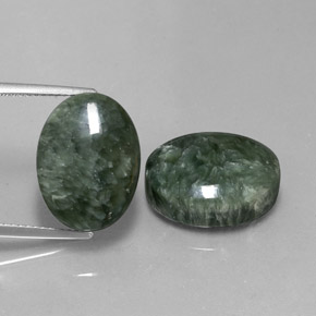  ct natürliche Grün Seraphinite-Edelsteine, Oval Schliff, Lichtundurchlässig