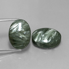  ct natürliche Grün Seraphinite-Edelsteine, Oval Schliff, Lichtundurchlässig