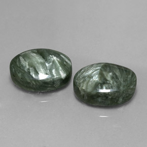  ct natürliche Grün Seraphinite-Edelsteine, Oval Schliff, Lichtundurchlässig