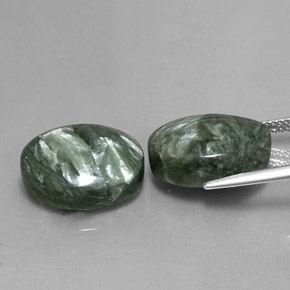  ct natürliche Grün Seraphinite-Edelsteine, Oval Schliff, Lichtundurchlässig
