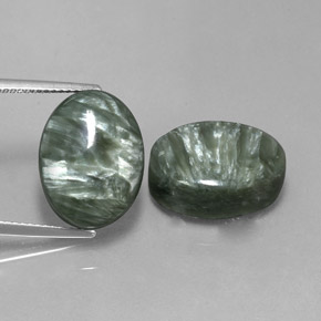  ct natürliche Grün Seraphinite-Edelsteine, Oval Schliff, Lichtundurchlässig