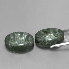  ct natürliche Grün Seraphinite-Edelsteine, Oval Schliff, Lichtundurchlässig