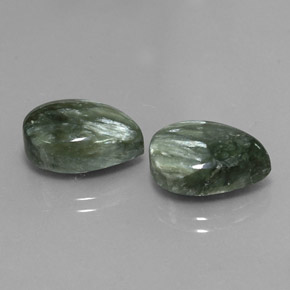  ct natürliche grüner Seraphinit-Edelsteine, Birnenform, Lichtundurchlässig